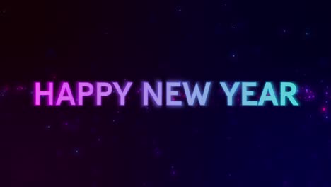 Animation-of-spots-over-happy-new-year-text