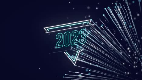 Animation-Von-Lichtspuren-über-2023-Text