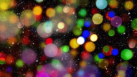 Animation-of-christmas-spots-over-snow-falling