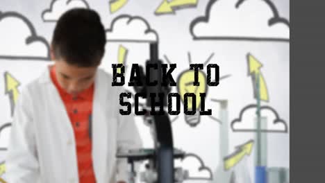 Animation-of-back-to-school-text-over-caucasian-schoolboy