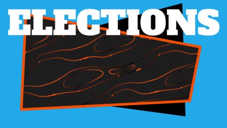 Animation-of-elections-text-over-shapes-on-blue-background