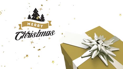 Animation-of-merry-christmas-text-over-present