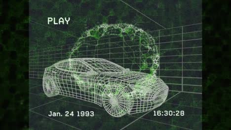 Animation-of-brain-over-digital-car