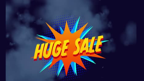 Animation-of-huge-sale-text-over-clouds-on-black-background