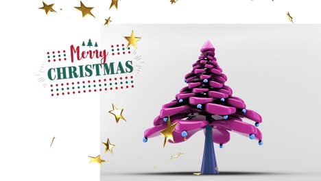 Animation-of-merry-christmas-text-over-tree