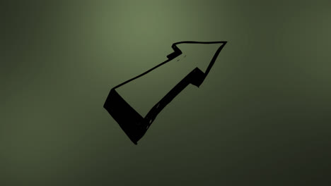 Animation-of-arrow-icon-with-success-text-on-green-background