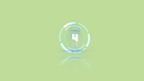 Animation-of-scope-scanning-with-countdown-on-green-background