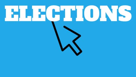 Animation-of-elections-text-over-mouse-icon-on-blue-background
