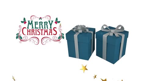 Animation-Eines-Frohe-Weihnachts-Textes-über-Geschenken