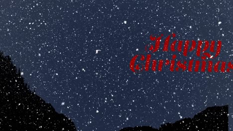 Animation-of-happy-christmas-text-over-snow-falling