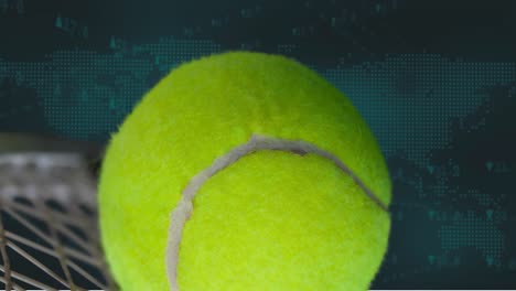 Animation-of-tennis-ball-over-world-map