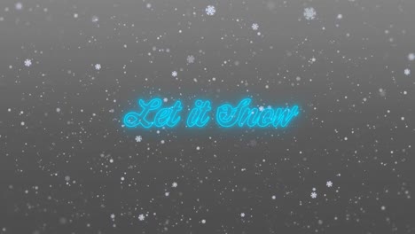Animation-of-let-it-snow-text-over-snow-falling