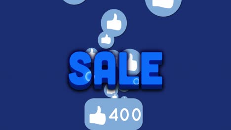 Animation-of-sale-text-and-digital-online-icons-with-numbers
