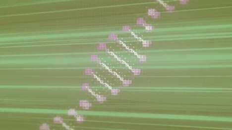 Animation-of-dna-strand-over-moving-lines