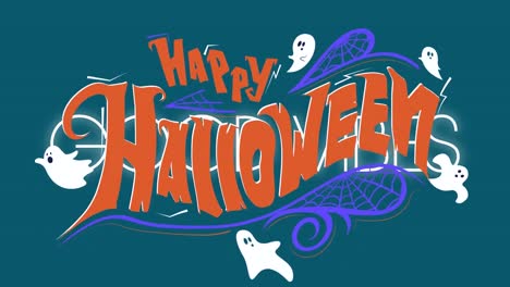 Animation-of-happy-halloween-text-over-good-vibes-text