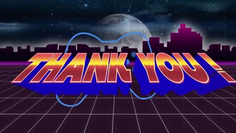 Animation-of-thank-you-text-over-gamepad-icon-and-city