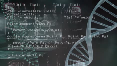 Die-Animation-Zeigt-Die-Datenverarbeitung-über-DNA-Stränge