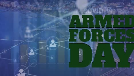 Animation-of-data-processing-over-network-of-connections-and-armed-forces-day-text