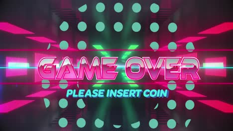Animation-of-game-over-text-over-digital-space-with-neon-lights-and-shapes