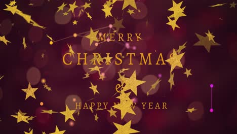 Animation-Des-Textes-„Frohe-Weihnachten“-über-Sternen