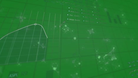 Animation-Der-Datenverarbeitung-über-Moleküle-Auf-Grünem-Hintergrund
