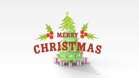 Animation-of-christmas-greetings-text-over-christmas-trees
