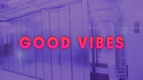 Animation-of-good-vibes-over-violet-server-room