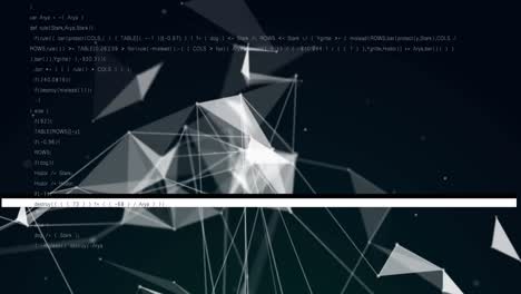 Animation-Des-Netzwerks-Von-Verbindungen-über-Die-Datenverarbeitung-Auf-Schwarzem-Hintergrund
