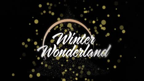 Animation-of-winter-wonderland-text-at-christmas-over-spots
