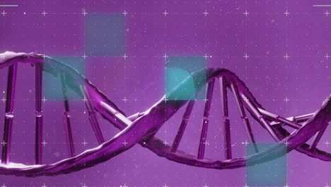 Animation-Von-Formen-über-DNA-Strang