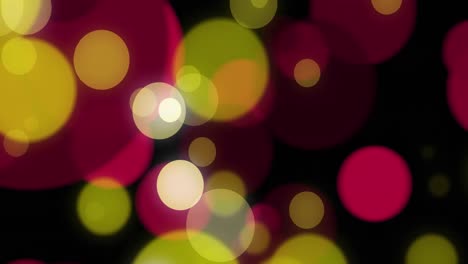 Animation-of-christmas-flickering-out-of-focus-spots-of-light-on-black-background