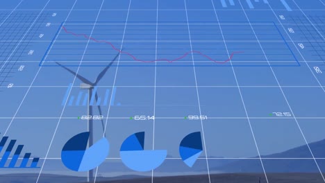 Animation-of-statistics-and-data-processing-over-wind-turbine