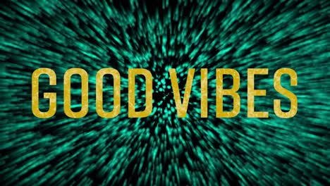 Animation-of-good-vibes-text-and-spots-on-black-background