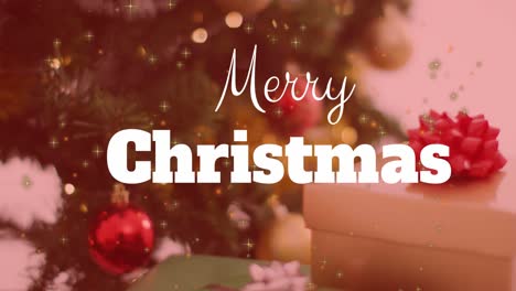 Animation-of-merry-christmas-text-over-present