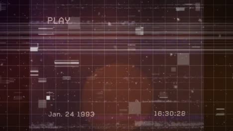 Animation-of-glitch-over-vintage-video-tape