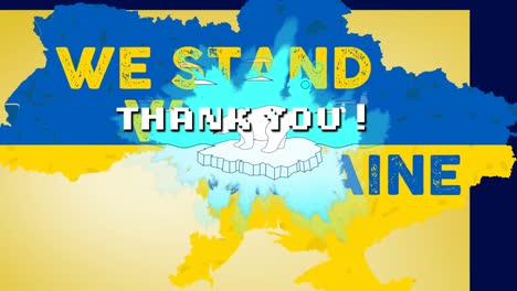 Animation-of-we-stand-with-ukraine-text-over-ukraine