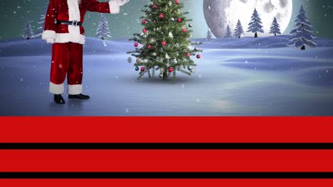 Der-Weihnachtsmann-Steht-Am-Nordpol-Neben-Einem-Weihnachtsbaum