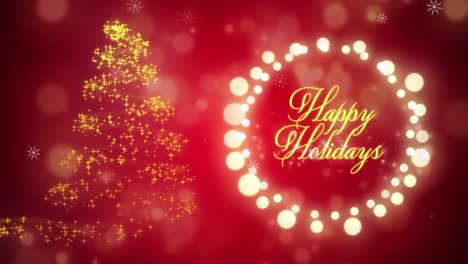 Animation-of-glowing-fairy-lights-over-christmas-greetings-text