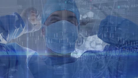 Dieses-Video-Zeigt-Einen-Männlichen-Chirurgen,-Der-Im-Operationssaal-Eines-Krankenhauses-Eine-OP-Maske-Aufsetzt