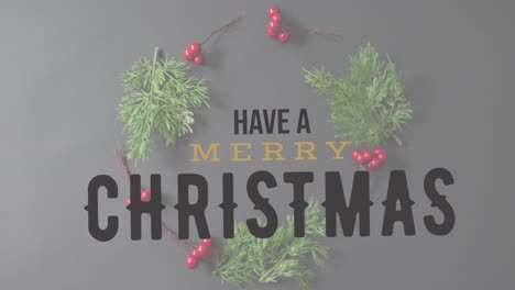 Animation-of-have-a-merry-christmas-text-over-fir-tree-branches