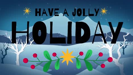 Animated-text-over-christmas-decorations-on-white-background