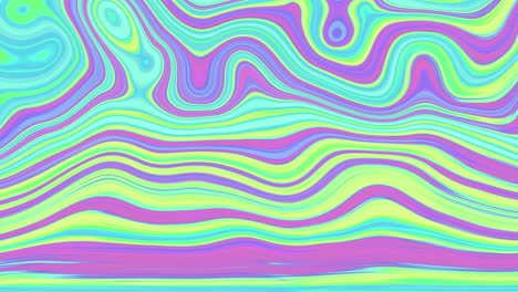 Animation-of-purple-and-green-liquid-pattern-moving-on-seamless-loop