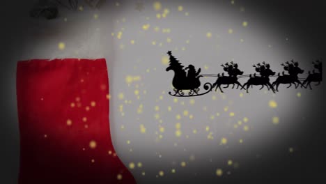 Animation-Des-Weihnachtsmanns-Im-Schlitten-Mit-Rentieren-Und-Fallendem-Schnee