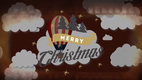 Animation-of-christmas-greetings-text-over-clouds-and-sky