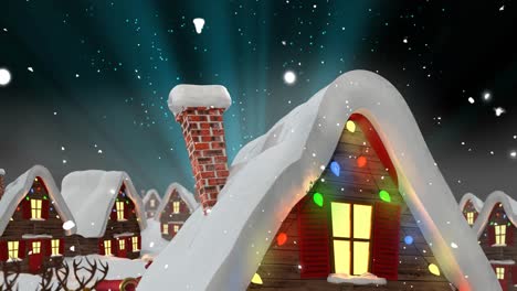 Animation-of-christmas-snow-falling-in-winter-scenery