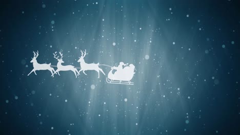 Animation-Des-Weihnachtsmanns-Im-Schlitten-Mit-Rentieren-Und-Fallendem-Schnee