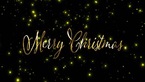 Animation-of-christmas-greetings-text-over-christmas-gold-spotlights