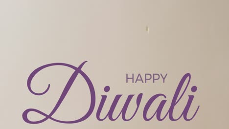 Animation-of-happy-diwali-text-over-confetti-falling-on-white-background