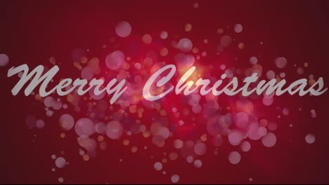 Animation-of-merry-christmas-over-lights-on-red-background