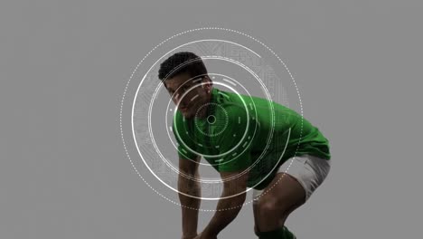 Animation-Der-Datenverarbeitung-über-Einem-Kaukasischen-Männlichen-Rugbyspieler